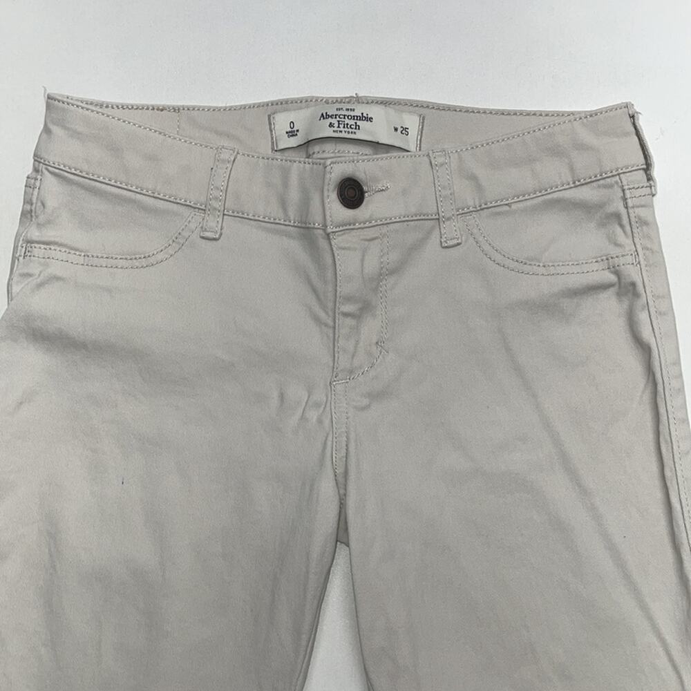 ABERCROMBIE AND FITCH Women’s 0 Cream Khaki Skinny Jeans